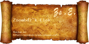 Zsombók Elek névjegykártya